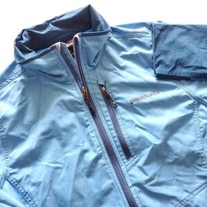 Patagonia Womens Large All Free Jacket Lightweight Full Zip Blue